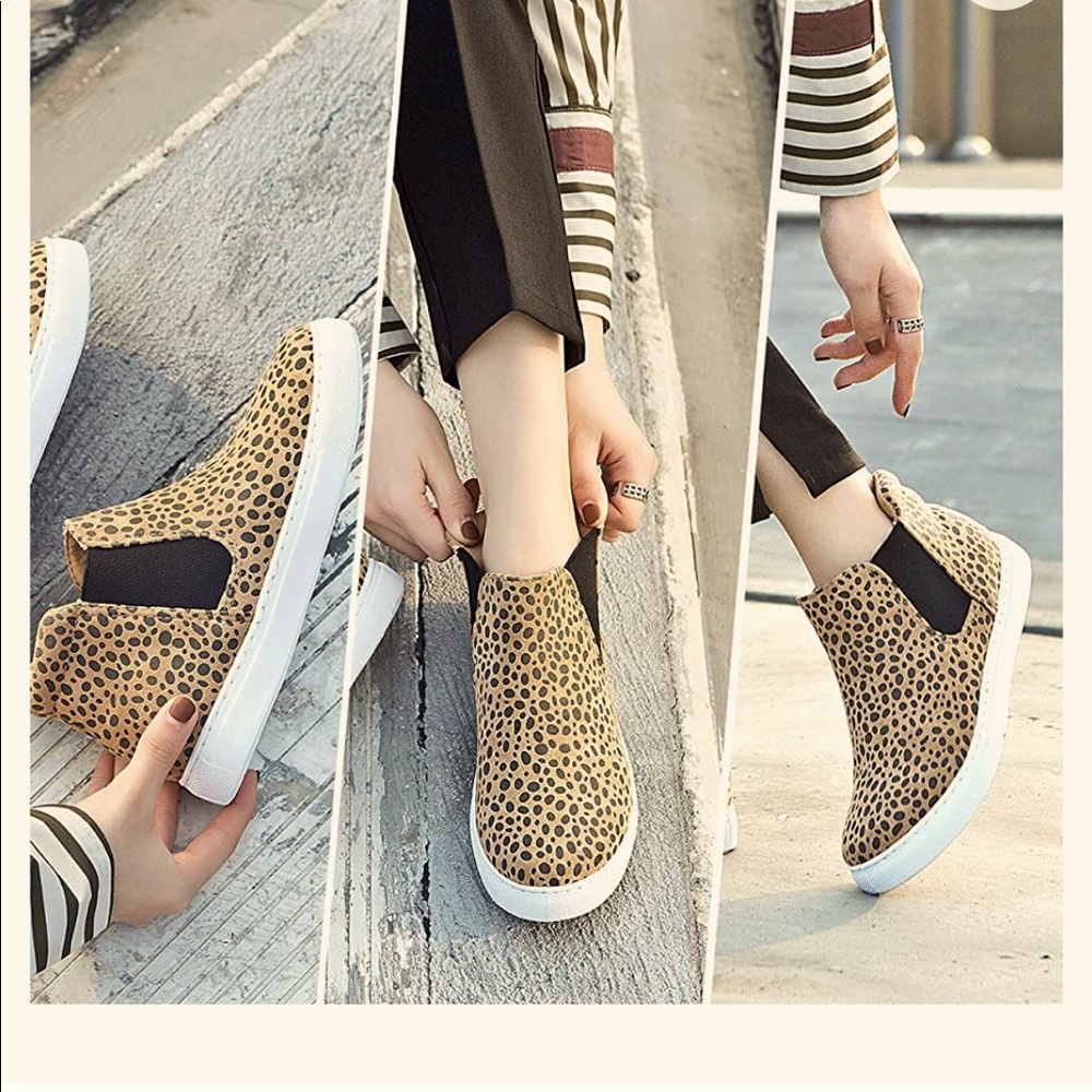KneaBron Cheetah Print Ankle Sneakers